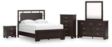 Load image into Gallery viewer, Covetown Queen Panel Bed, Dresser, Mirror, Chest and Nightstand