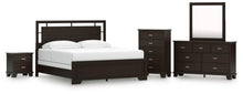 Load image into Gallery viewer, Covetown King Panel Bed, Dresser, Mirror, Chest and Nightstand