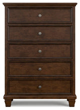 Load image into Gallery viewer, Danabrin Full Panel Bed with Mirrored Dresser, Chest and Nightstand