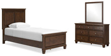 Load image into Gallery viewer, Danabrin Twin Panel Bed with Mirrored Dresser