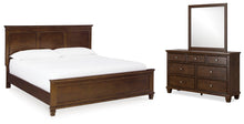 Load image into Gallery viewer, Danabrin King Panel Bed with Mirrored Dresser