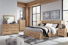 Load image into Gallery viewer, Hyanna Queen Panel Storage Bed with 2 Under Bed Storage Drawer, Dresser and Mirror