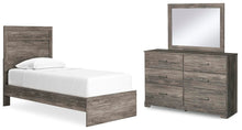 Load image into Gallery viewer, Ralinksi Twin Panel Bed with Mirrored Dresser