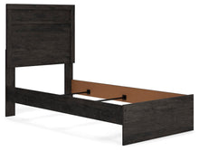 Load image into Gallery viewer, Belachime Twin Panel Bed with Mirrored Dresser, Chest and Nightstand