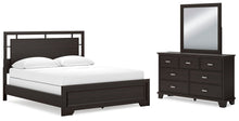 Load image into Gallery viewer, Covetown California King Panel Bed with Mirrored Dresser