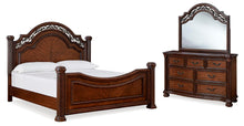 Load image into Gallery viewer, Lavinton California King Poster Bed with Mirrored Dresser