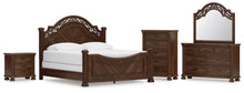 Load image into Gallery viewer, Lavinton King Poster Bed, Dresser, Mirror, Chest and Nightstand