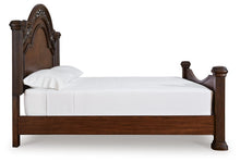 Load image into Gallery viewer, Lavinton King Poster Bed with Mirrored Dresser