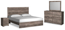 Load image into Gallery viewer, Ralinksi King Panel Bed with Mirrored Dresser and Nightstand