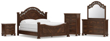 Load image into Gallery viewer, Lavinton California King Poster Bed, Dresser, Mirror, Chest and Nightstand