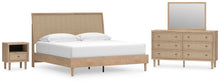 Load image into Gallery viewer, Cielden King Panel Bed with Mirrored Dresser and Nightstand