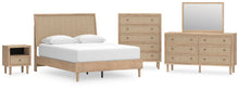 Load image into Gallery viewer, Cielden Queen Panel Bed with Mirrored Dresser, Chest and Nightstand