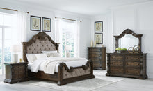 Load image into Gallery viewer, Maylee King Upholstered Bed with Mirrored Dresser and Nightstand