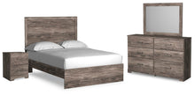 Load image into Gallery viewer, Ralinksi Full Panel Bed with Mirrored Dresser and Nightstand
