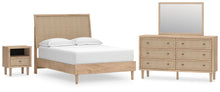 Load image into Gallery viewer, Cielden Full Panel Bed with Mirrored Dresser and Nightstand