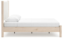 Load image into Gallery viewer, Cadmori Queen Upholstered Panel Bed with Mirrored Dresser