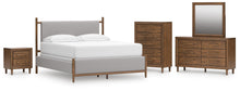 Load image into Gallery viewer, Lyncott Queen Upholstered Panel Bed, Dresser, Mirror, Chest and Nightstand