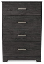 Load image into Gallery viewer, Belachime Queen Panel Bed with Mirrored Dresser, Chest and Nightstand