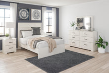 Load image into Gallery viewer, Stelsie Full Panel Bed with Mirrored Dresser and Nightstand