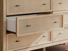Load image into Gallery viewer, Cielden Full Upholstered Panel Bed with Mirrored Dresser, Chest and Nightstand