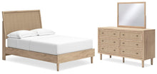 Load image into Gallery viewer, Cielden Full Panel Bed with Mirrored Dresser