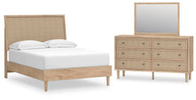 Load image into Gallery viewer, Cielden Full Panel Bed with Mirrored Dresser