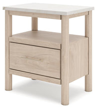 Load image into Gallery viewer, Cadmori Queen Upholstered Panel Bed with Mirrored Dresser, Chest and Nightstand