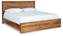 Load image into Gallery viewer, Dressonni King Panel Bed with Mirrored Dresser