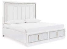 Load image into Gallery viewer, Chalanna Queen Upholstered Storage Bed with Mirrored Dresser