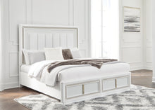 Load image into Gallery viewer, Chalanna Queen Upholstered Storage Bed with Mirrored Dresser