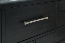Load image into Gallery viewer, Rowanbeck California King Upholstered Panel Bed with Mirrored Dresser