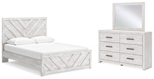Load image into Gallery viewer, Cayboni King Panel Bed with Mirrored Dresser