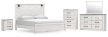 Load image into Gallery viewer, Gerridan King Panel Bed with Mirrored Dresser, Chest and Nightstand