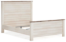 Load image into Gallery viewer, Willowton Queen Panel Bed with Mirrored Dresser and Nightstand