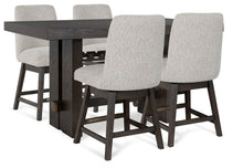 Load image into Gallery viewer, Burkhaus Counter Height Dining Table and 4 Barstools