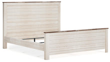 Load image into Gallery viewer, Willowton King Panel Bed with Mirrored Dresser and Nightstand