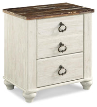 Load image into Gallery viewer, Willowton King Panel Bed with Mirrored Dresser and Nightstand