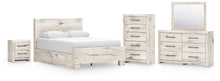 Load image into Gallery viewer, Lawroy Queen Panel Bed with Storage, Dresser, Mirror, Chest and Nightstand