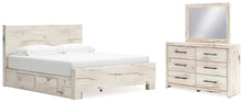 Load image into Gallery viewer, Lawroy King Panel Bed with Storage, Dresser and Mirror