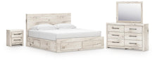 Load image into Gallery viewer, Lawroy King Panel Storage Bed, Dresser, Mirror and Nightstand