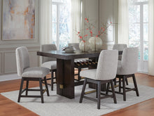 Load image into Gallery viewer, Burkhaus Counter Height Dining Table and 6 Barstools