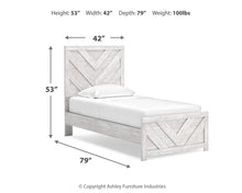 Load image into Gallery viewer, Cayboni Twin Panel Bed with Mirrored Dresser