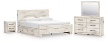 Load image into Gallery viewer, Lawroy King Panel Bed with Storage, Dresser, Mirror and Nightstand