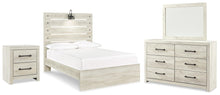 Load image into Gallery viewer, Cambeck Full Panel Bed with Mirrored Dresser and Nightstand