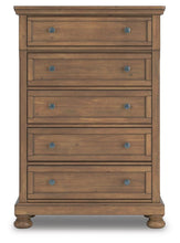 Load image into Gallery viewer, Feddinger Queen Panel Bed with Mirrored Dresser, Chest and Nightstand