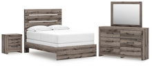 Load image into Gallery viewer, Graystorm Full Panel Bed, Dresser, Mirror and Nightstand