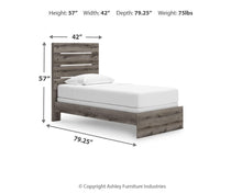 Load image into Gallery viewer, Graystorm Twin Panel Bed, Dresser, Mirror and Nightstand