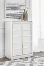 Load image into Gallery viewer, Chalanna King Upholstered Storage Bed, Dresser, Mirror, Chest and Nightstand