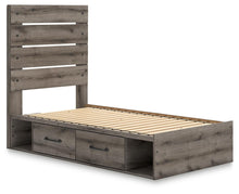 Load image into Gallery viewer, Graystorm Twin Panel Storage Bed, Dresser, Mirror and Nightstand
