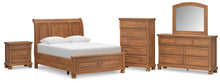 Load image into Gallery viewer, Feddinger Queen Storage Sleigh Bed with Mirrored Dresser, Chest and Nightstand